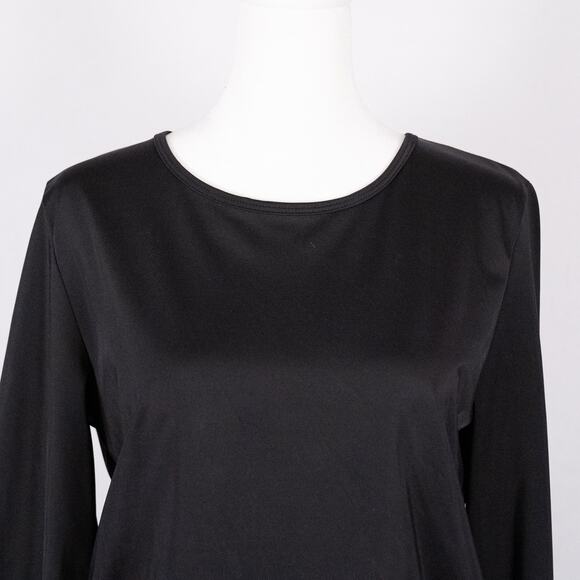 Beyond Yoga Women's Cruz Scalloped Crop Top Size LARGE Black Laser Cut Hem - Picture 3 of 7